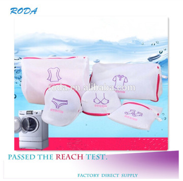 YIWU RODA 100% polyester 5-sets embroidery white household laundry bag