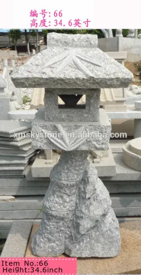item66 grey bamboo lantern stone japanese
