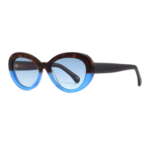 Fashion Round UV400 Polaris Shade Acetate Sunglasses