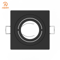 Cadre de downlight réglable carré moderne noir et blanc