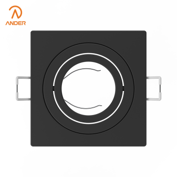 Cadre de downlight réglable carré moderne noir et blanc