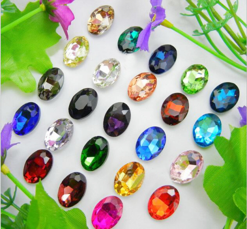 Melhor Crystal Pointback Rhinestones Rhinestone Crystal Stone Glass Diamond Stone Factory (TP-Oval 13 * 18)