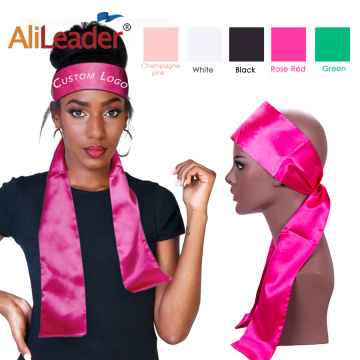 Head Warps With Logo Satin Headbands 55*4inch Hair Extensions Silk Edge Wrap HeadBand