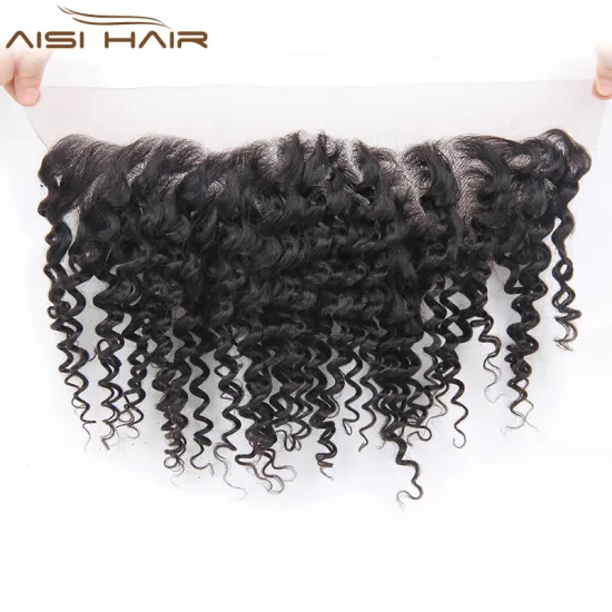 Afro Kinky Curly 13*4 Human Hair Lace Frontal 100% Peruvian  Human Hair