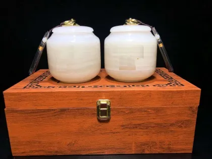 Wholesale Manufacturer Natural Onyx Stone Marble Luxury Small Pet Memorial Urns