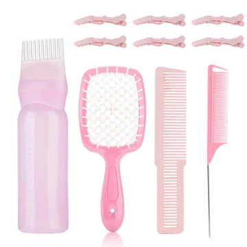 Colorful Crocodile Clip Hairdressing Set with Dye Bottle