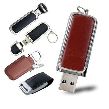 Wholesale Custom Logo Leather USB Flash Drives in Bulk