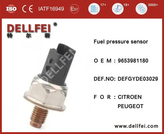 Spare Parts Engine High Pressure Fuel Rail Sensor 9653981180 for CITROEN,PEUGEOT