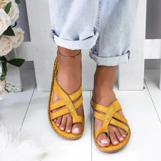 Gladiator Sandals Women Comfy Slippers 2020 Fahion Roman Wedge Sandals Low Heels Beach Shoes Casual Flip Flops Sandalia Feminina