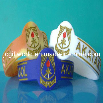 Promotional Embossed Silicone/Rubber Wristband Bracelet