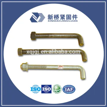 L bar L type anchor bolt Right angle Anchor Bolt With Nuts And Washers