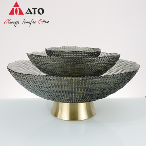 ATO serving tray with copper glass fruit plate