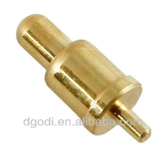 gold plated brass spring pin connector, spring contact pin