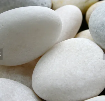 Decorative Snow white Round Pebble Stone
