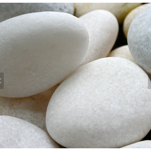 Pebble Stone decorativo bianco neve rotondo
