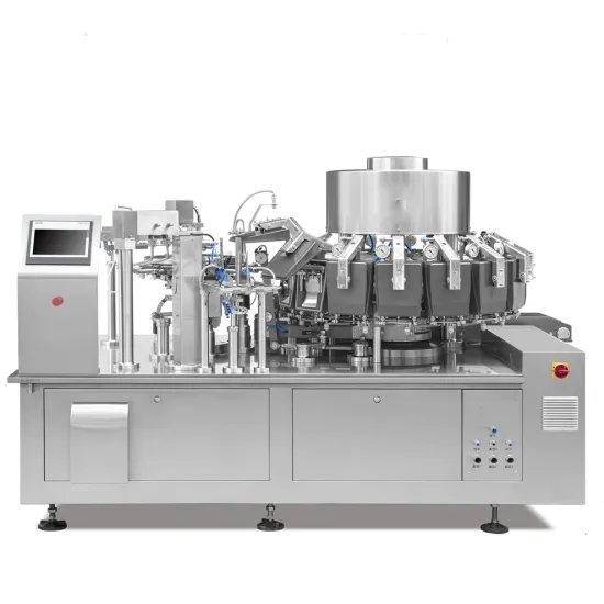 Large Commercial Rotary Vacuum Packaging Machine for Food Vacuum Pouch Packing
