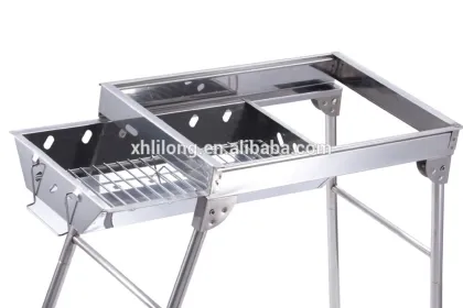 Mini picnic equipment portable stainless steel charcoal barbecue pot