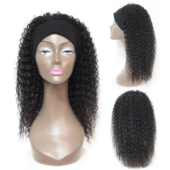 150% 180% Density Factory Wholesale Human Hair Wigs Brazilian Virgin None Lace Wig Headband Wig For Women Pre Plucked Baby Hair
