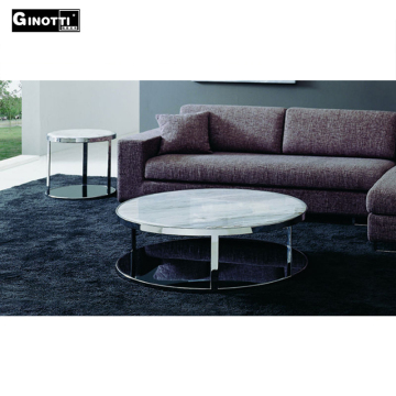 Factory price white marble coffee table