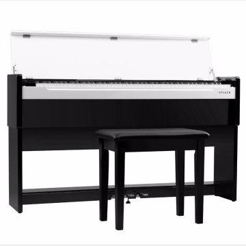 Huangma HD-8818 Digital Upright Piano - Black & White Polish