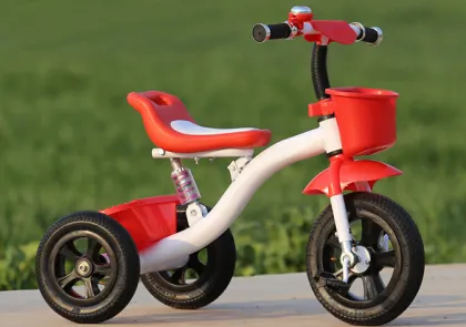 Little girl three wheel bicycle