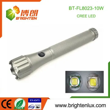 Factory Wholesale Best Heavy Duty Metal Tactical 10W Cree xml2 t6 Big Large Most Powerful led Flashlight Torch with 3*D battery