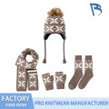 Set de accesorii de iarnă tricot fulg de nea