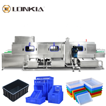 LONKIA Automatic Industrial Electric Steam Washing Machine for Pallet Trays and Vegetable Baskets