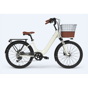 White 24 Inch Electric Bike