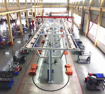 RGV Conveyor Line for Motorcycle Assembly in Manufacturing Plant