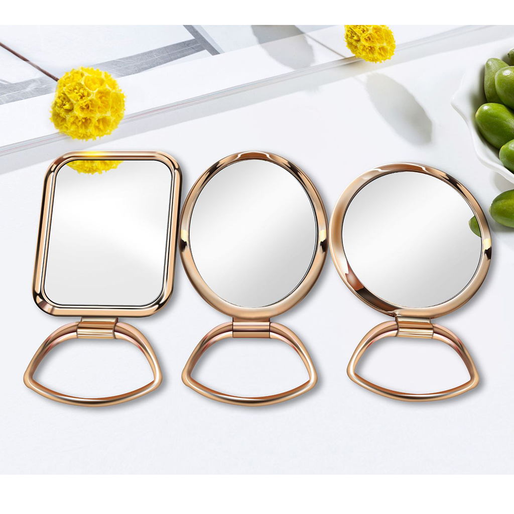 Makeup Mirror Double Sided Folding Stand Mirror for Home Office Dormitory