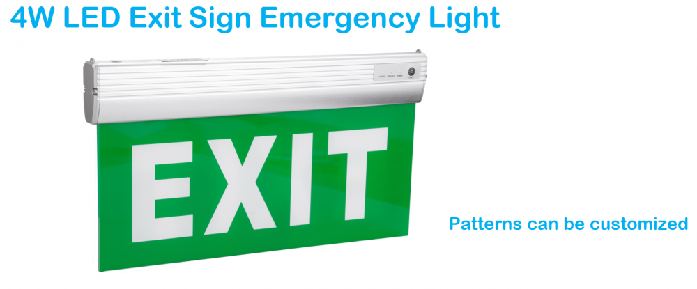 4W Indoor Exit Sign Charging Emergency Light