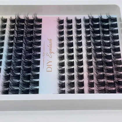 168 bundles thick fluffy cluster eyelash extension