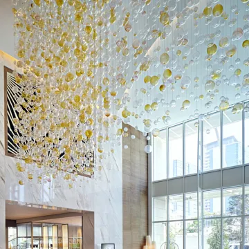 Glass indoor decoration bubble chandelier pendant light
