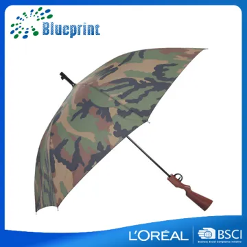 Special camo panels shoulder bag durable metal gun umbrella