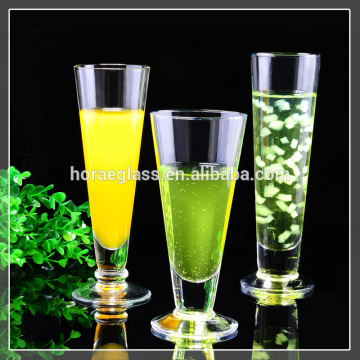 Transparent glass cup water fruit juice smoothie cup of ice cream cup of cold drink cup tall foot cup of juice