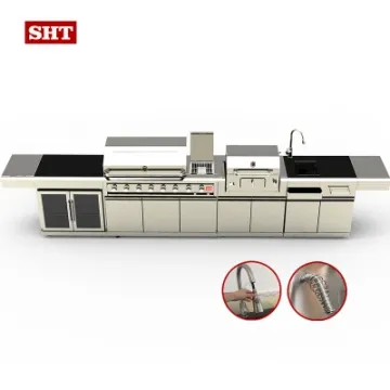 Professional Manufacture Modular Multipurpose Kitchen 8 Burners BBQ Grill