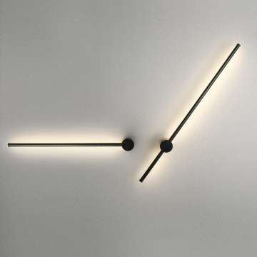 Czarna nowoczesna lampa ścienna LED do salonu i sypialni