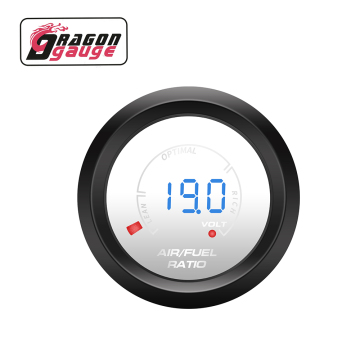 52 mm Digital 20 LED AFR Gauge 12V - Dragon Gauge 2 AFR + Volt Blue Light Measter automatico