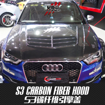 2013-2016 S3 A3 SLINE SEDAN BKSS STYLE CARBON FIBER HOOD FOR AUDI