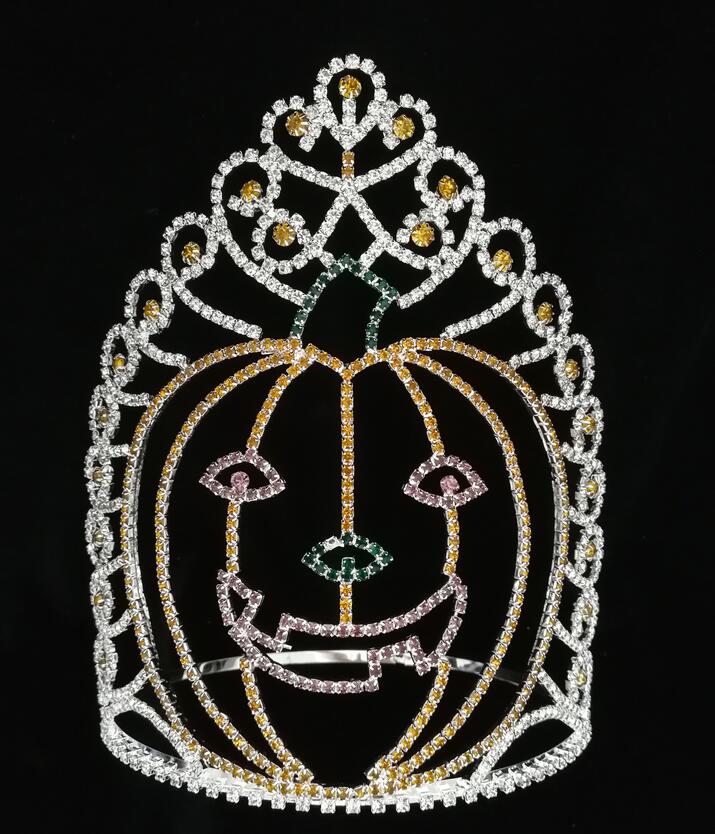 Large Holiday Halloween Pageant Crowns Pumpkin Tiaras