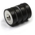 39 LB Countersunk Hole Neodymium Cup Magnet Black Epoxy Coated