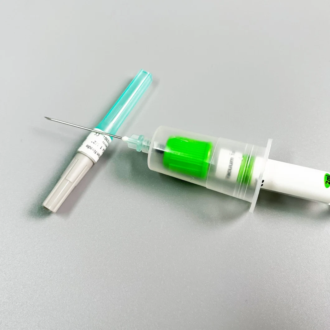 Aguja de extracción de sangre al vacío tipo bolígrafo desechable de seguridad para uso médico en hospitales con CE