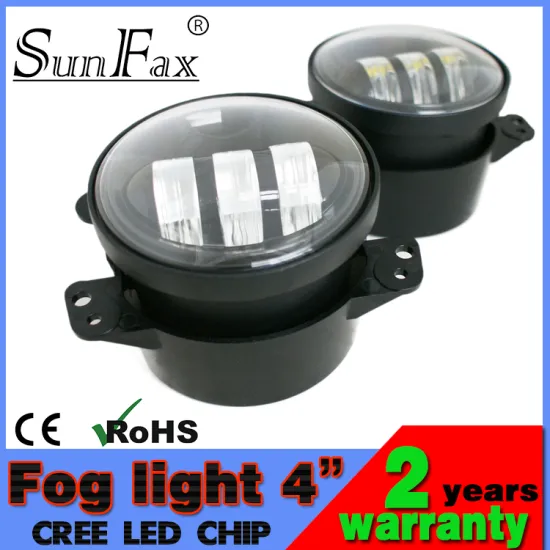 Factocy price! 4" 30w led fog lamps, 3600lm round jeep car fog lamp