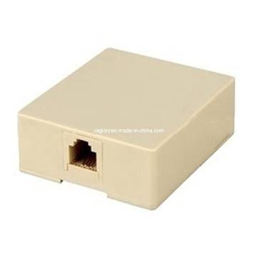 RJ45/Rj11 Telephone RJ45 8p8c Telephone Rosette Box Ivory Colorsurface Box