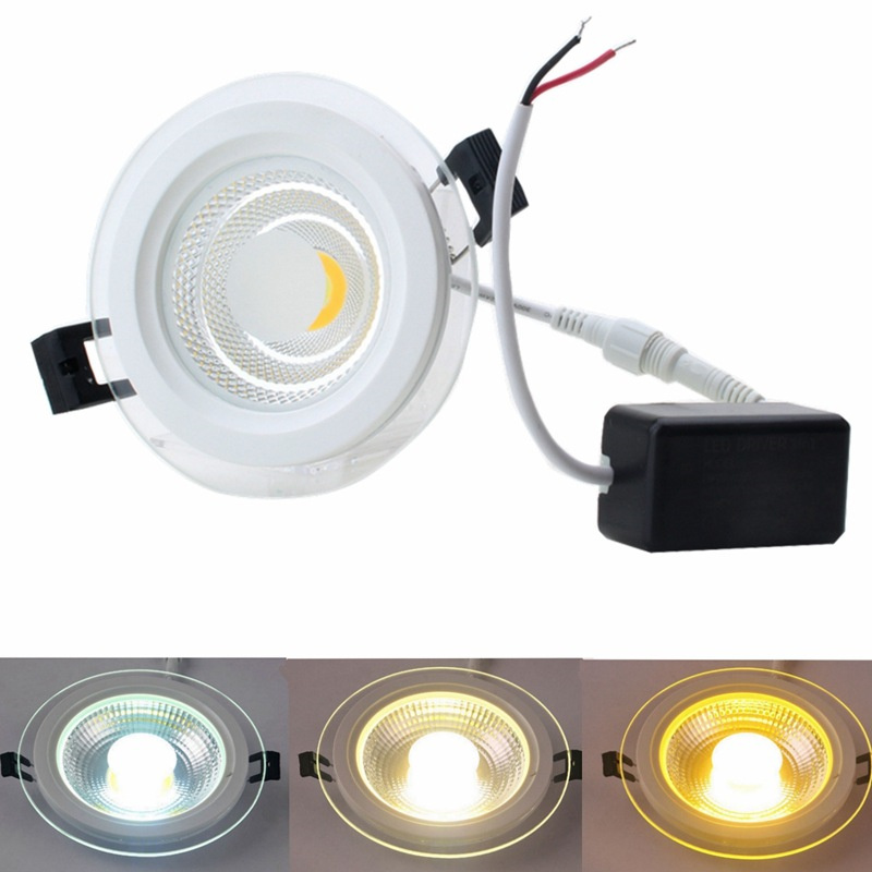 Cobertura embutida de vidro downlight