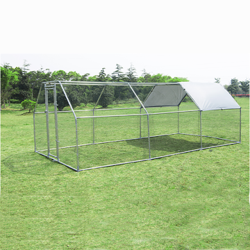 Gibbon Metal DIY Walk-in Chicken Coop ou Chicken Run com tampa impermeável roxa, gaiola para aves domésticas de quintal ao ar livre