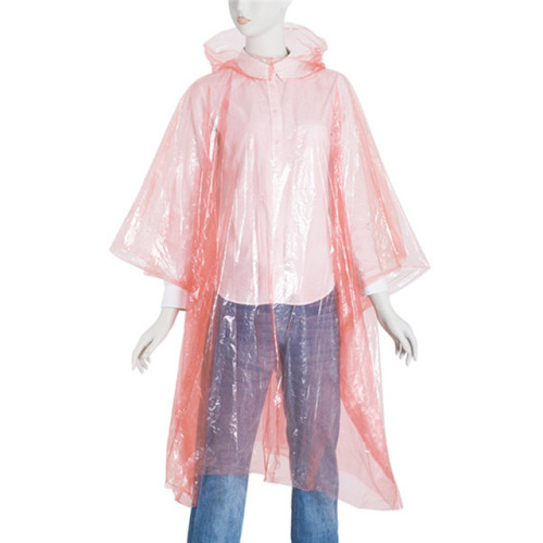 Poncho de lluvia impermeable PE de verano barato promocional