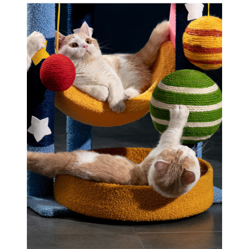 Christmas Tree Cat Scratcher Tower Green Natural Sisal