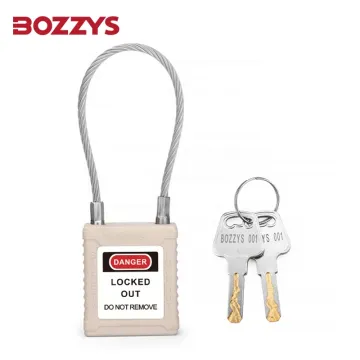 BOZZYS OEM Manufacturer Loto Safety Compact Cable Padlocks with Master Key for Industrial Lockout-Tagout